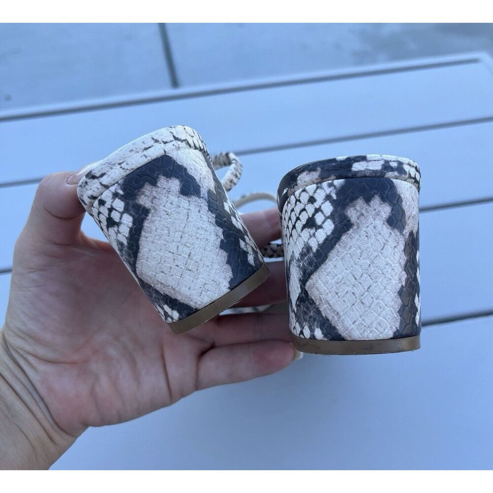 Steve Madden Block Heel Snake Print Sandal - Size… - image 7